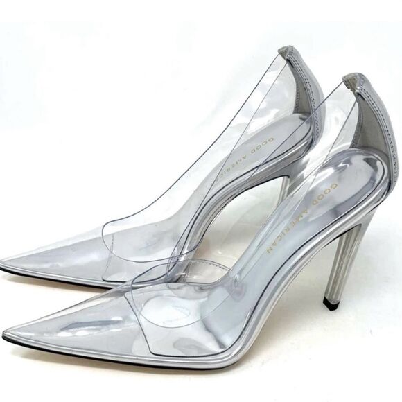 Good American Heels-Clear Lucite-Stilleto - Picture 7 of 11